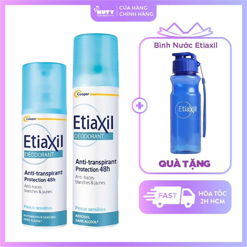 Xịt Khử Mùi Phun Sương Etiaxil Déodorant Anti-Transpirant 48h Anti-Traces Blanches & Jaunes (100ml)