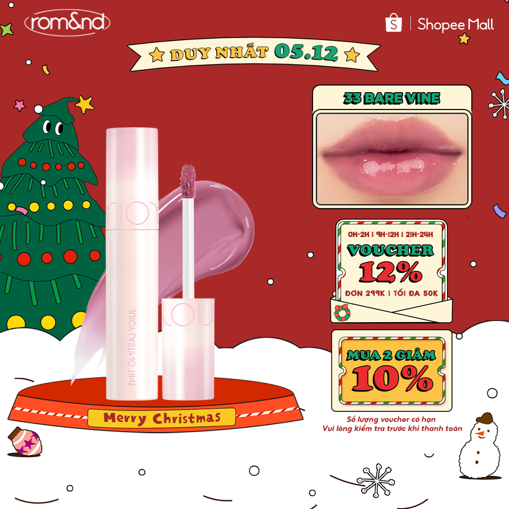 Son Tint Lì Bóng Romand Juicy Lasting Tint Ripe Fruit - NEW BARE 5.5g