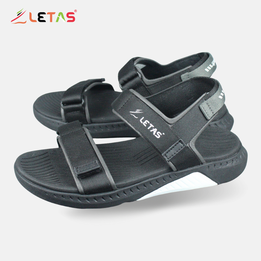 Sandal Unisex Letas F8 nhẹ đen full