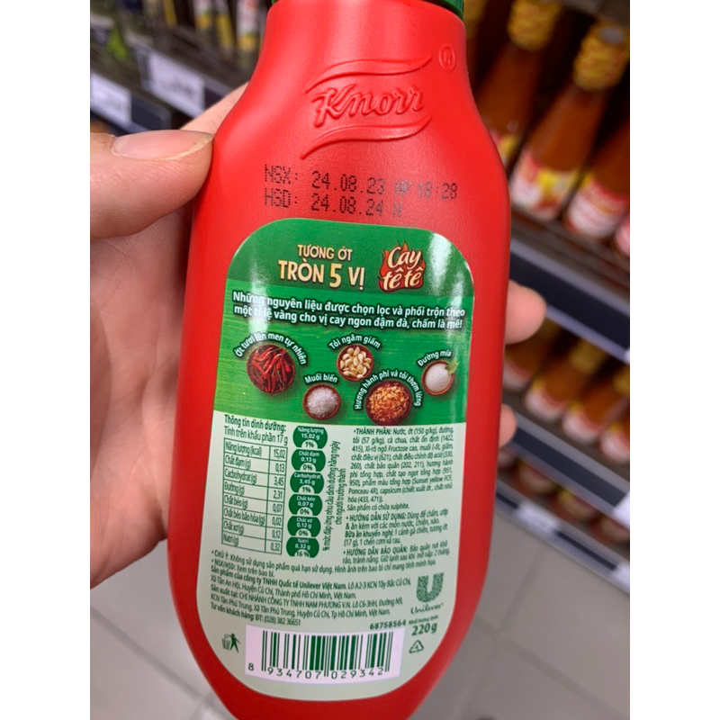 TƯƠNG ỚT KNORR TRÒN 5 VỊ 220G