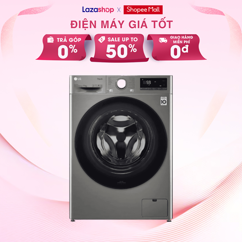 Máy giặt sấy LG AI DD Inverter giặt 9 kg - sấy 5 kg FV1409G4V - Hàng chính hãng