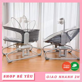 Nôi rung cho bé 🌸 𝑭𝒓𝒆𝒆𝒔𝒉𝒊𝒑 🌸 Nôi rung kiêm ghế bập bênh 4 in 1 mã 3087/3088 kèm màn chống muỗi