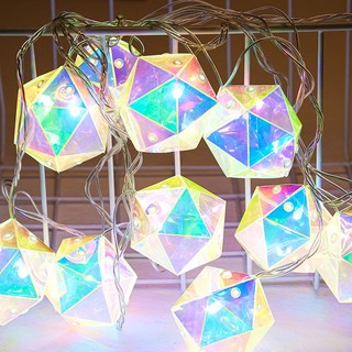 Đèn led dây màu hologram, led 7 màu trang trí chạy điện