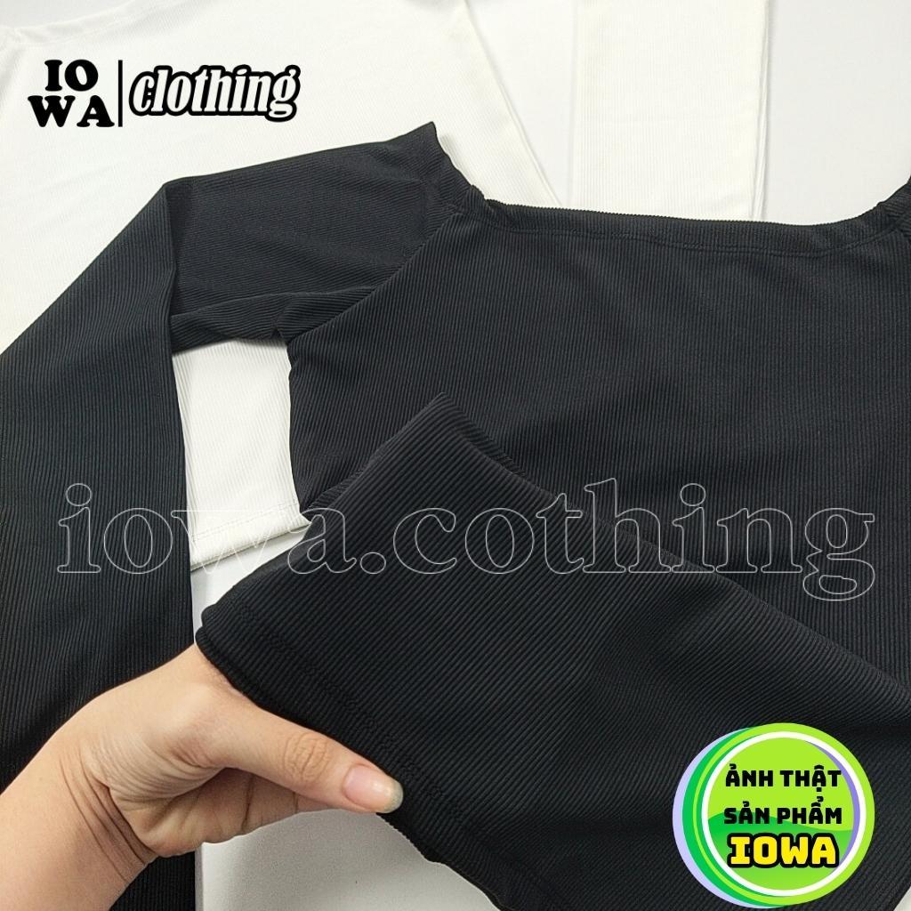 Áo Thun TAY DÀI TRỄ VAI DÁNG DÀI Chất Thun Gân Trơn DD155, Áo Thun Kiểu Trơn Ôm Gọn Hở Vai Nữ IOWA | BigBuy360 - bigbuy360.vn