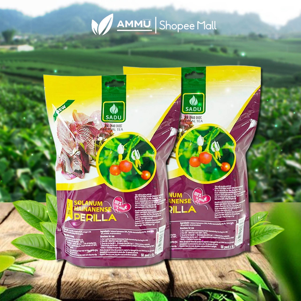 Trà cà gai leo tía tô Sadu giúp thanh lọc cơ thể mát gán sáng da ngừa mụn giảm lão hóa 250g