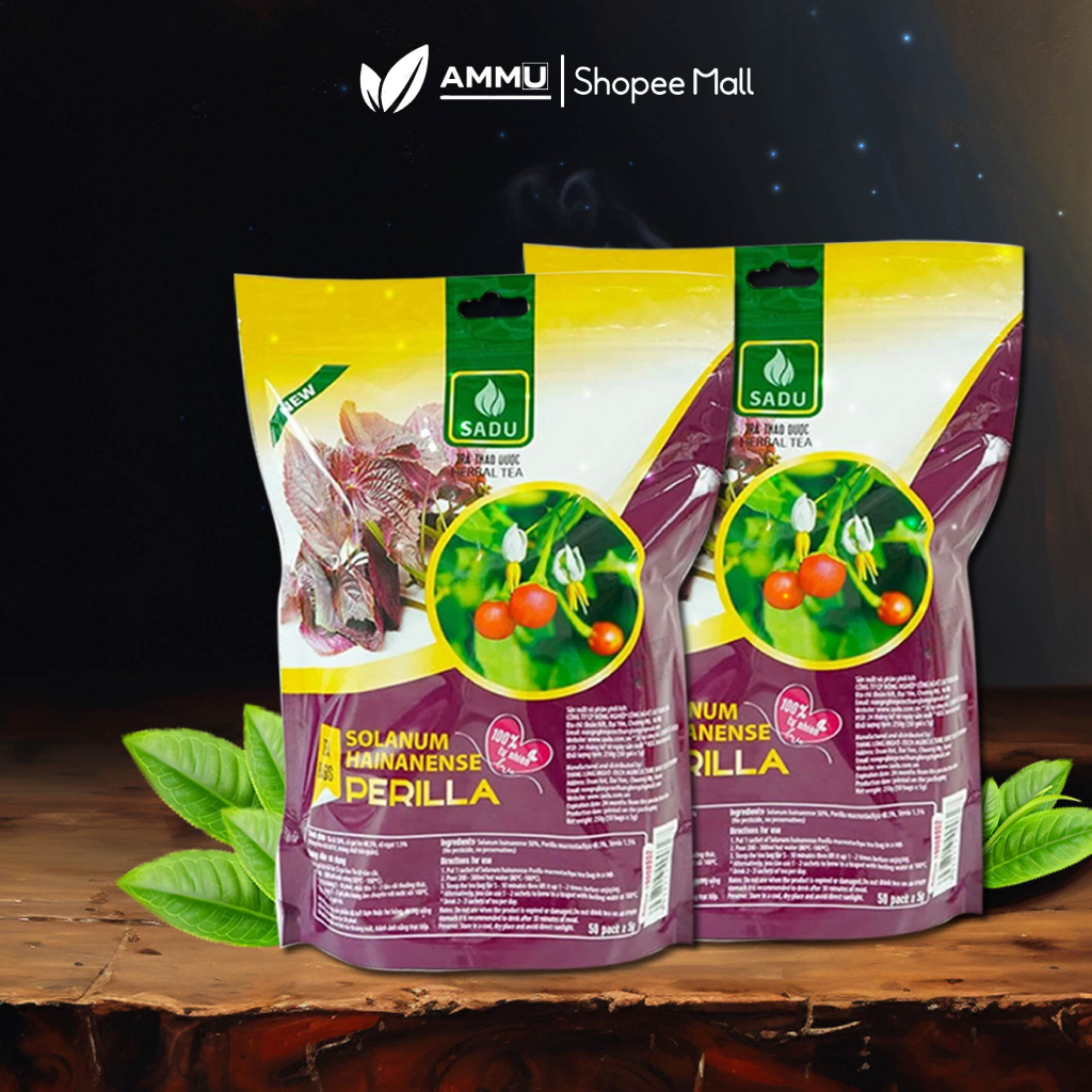 Trà cà gai leo tía tô Sadu giúp thanh lọc cơ thể mát gán sáng da ngừa mụn giảm lão hóa 250g