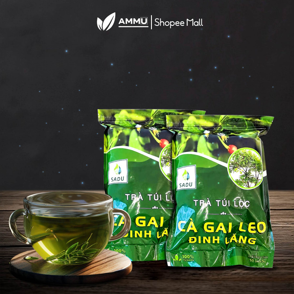 Trà cà gai leo Đinh Lăng túi lọc sadu thảo mộc giúp mát gan 250g