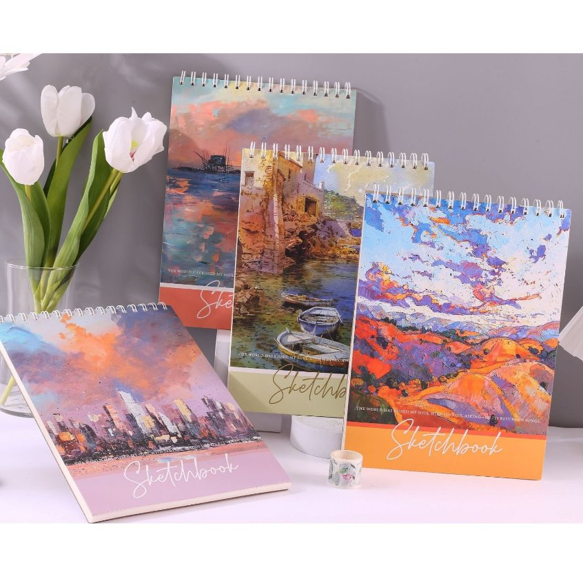 🌿 SKETCHBOOK VẼ KÝ HỌA BÌA CỨNG A4 - A4 LỠ NHIỀU MẪU SIÊU XINH 🌿