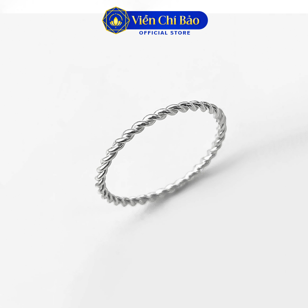 Nhẫn bạc nữ xoắn tròn chất liệu bạc 925 thời trang phụ kiện trang sức nữ thương hiệu Viễn Chí Bảo N400055