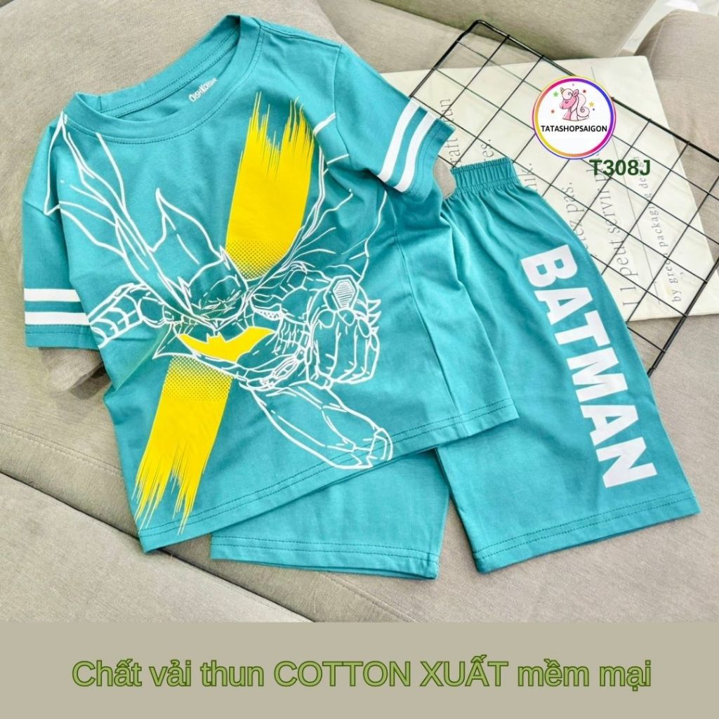 Bộ đùi bé trai size đại phong cách thể thao chất cotton mát mùa hè T308