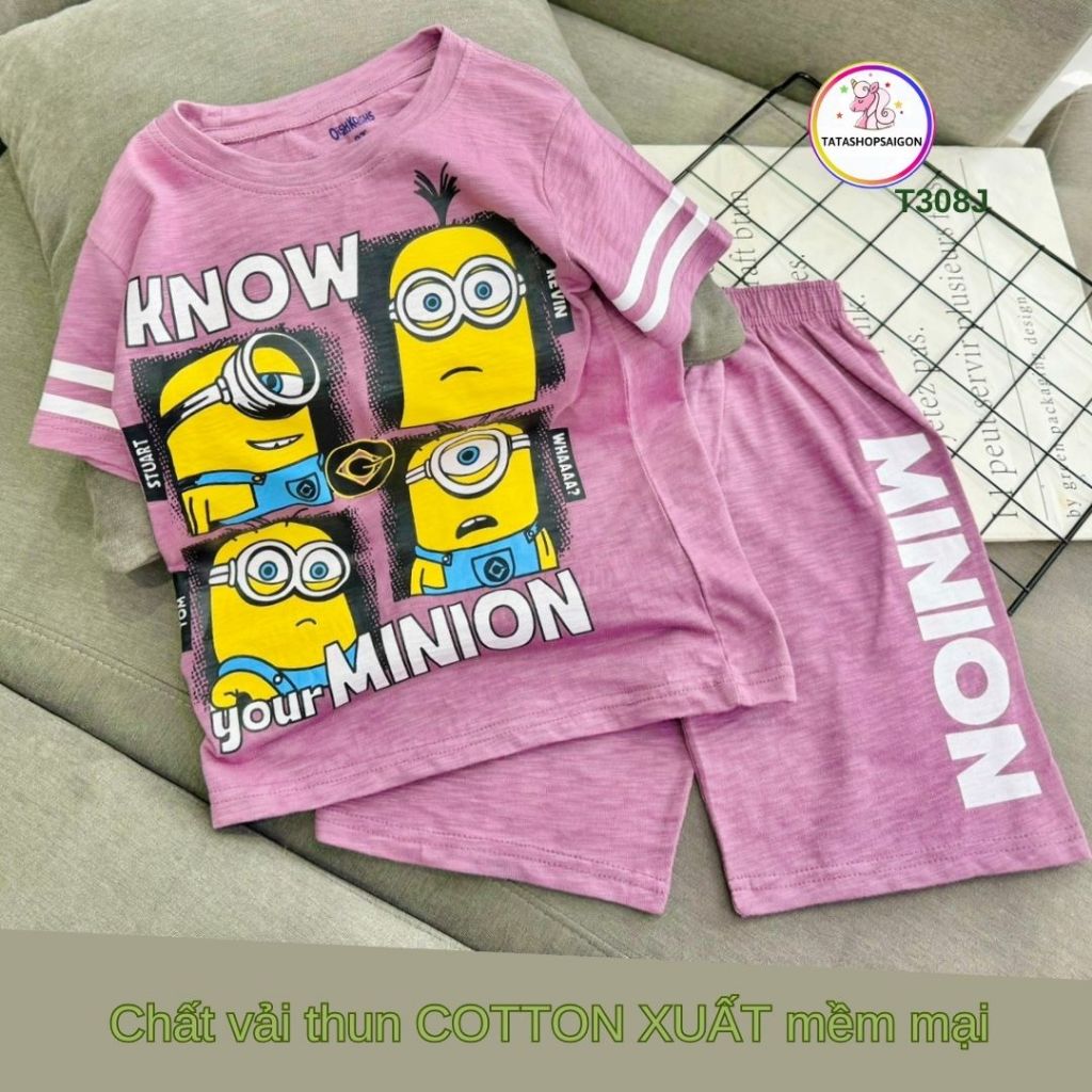 Bộ đùi bé trai size đại phong cách thể thao chất cotton mát mùa hè T308