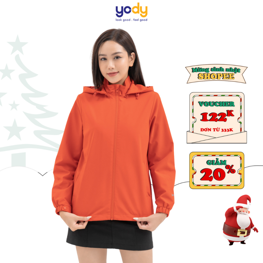 Áo khoác gió YODY nữ bản 3C PRO chống gió cản bụi giữ ấm AKN6012