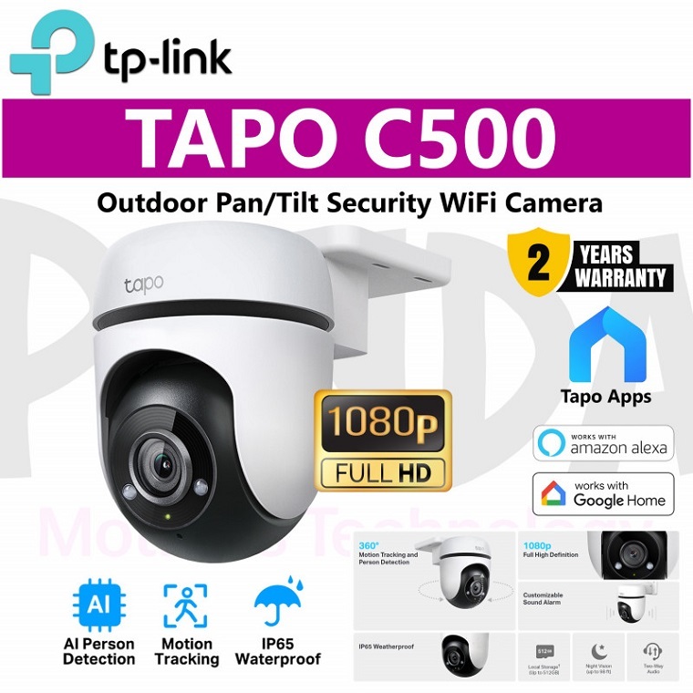 Camera IP WiFi TPLink Tapo C500 Quay Quét Ngoài Trời 2MP 1080P Full HD , Xoay 360 Độ