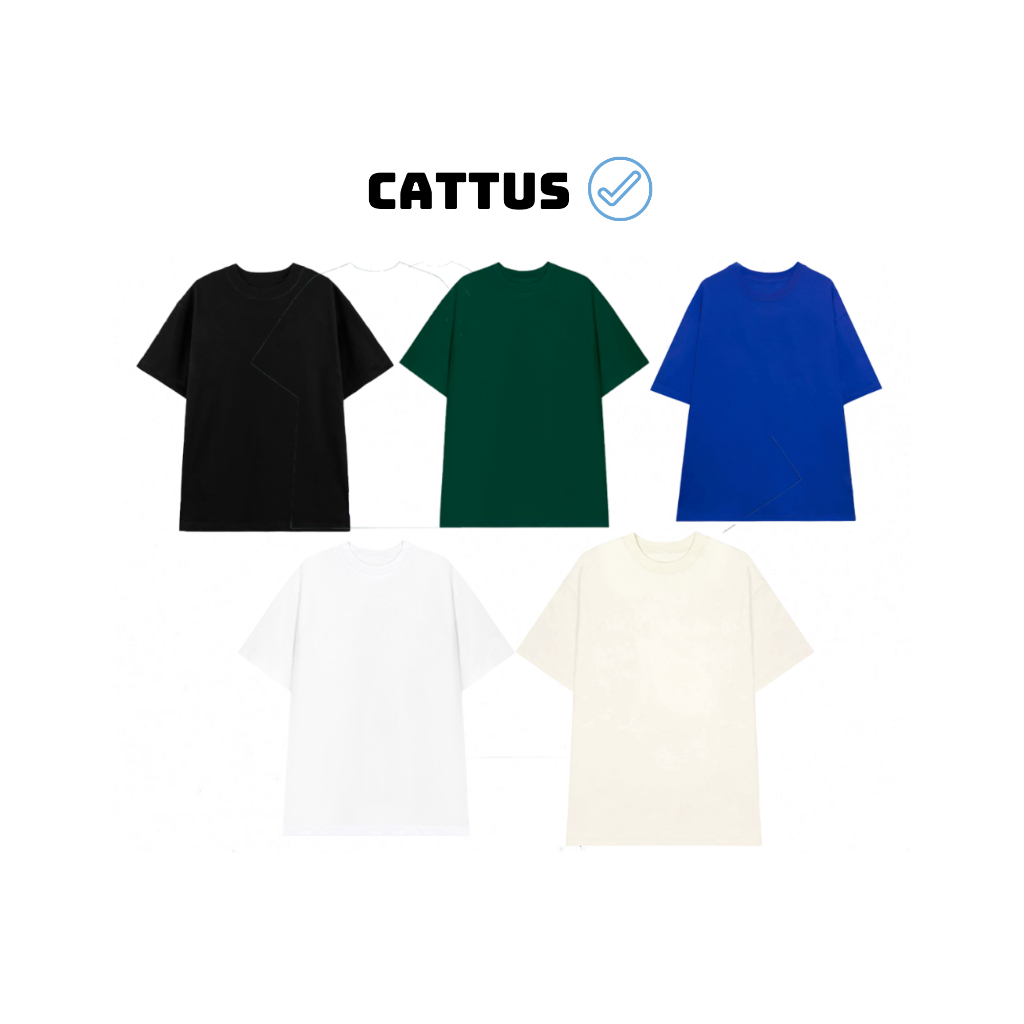 Áo thun trơn nam nữ Cattus đơn giản nhiều màu áo phông local brand 100% cotton  2 chiều dáng rộng cổ tròn oversize CT001