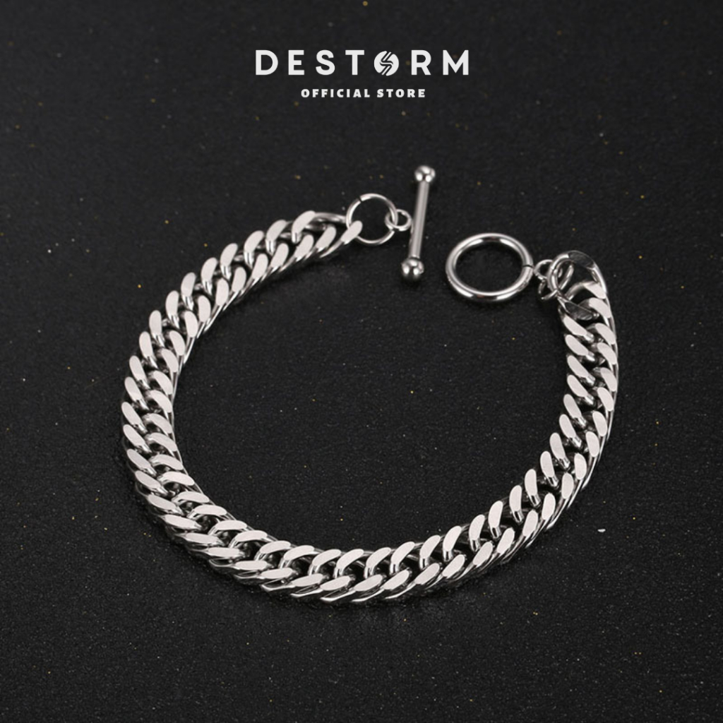 Vòng Tay Nam Destorm OTic Bracelet, Lắc Tay Nam Mạnh Mẽ, Cá Tính Bằng Thép Không Gỉ, Có Hộp Và Túi Đựng