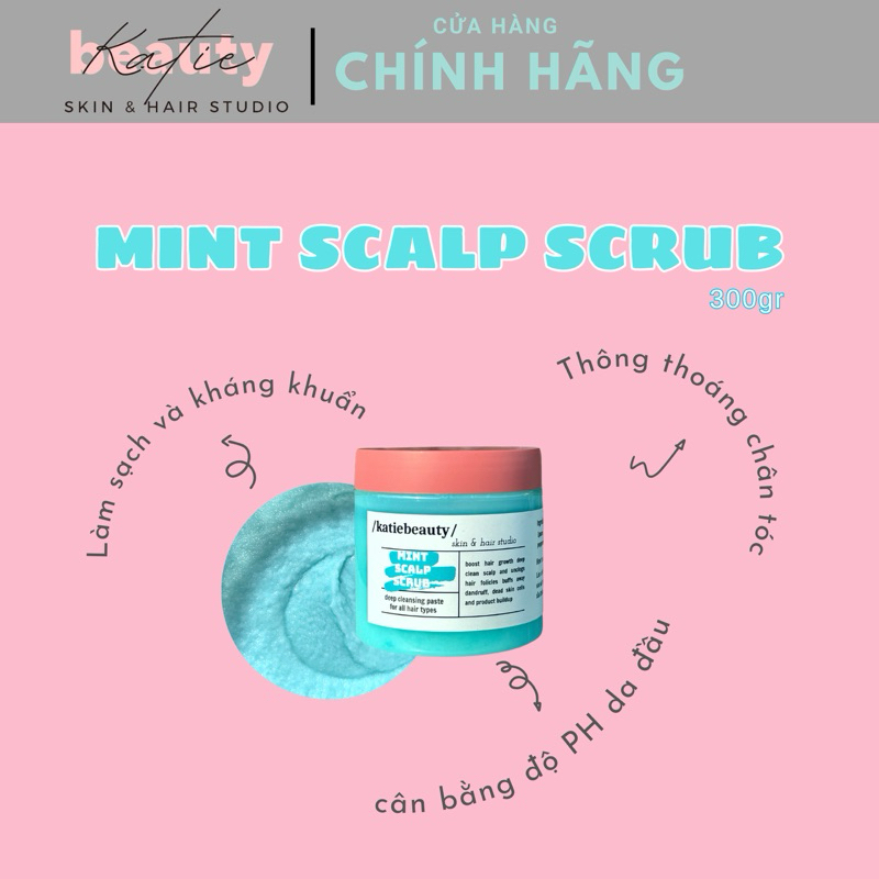 Tẩy tế bào chết da đầu Mint Scalp Scrub 300g | KATIEBEAUTY