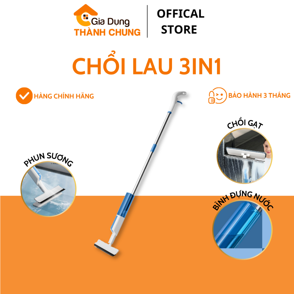 Cây Lau Kính 3 in 1 Thành Chung giúp việc lau dọn trở nên dễ dàng