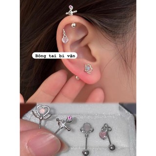1 chiếc bông tai sailor moon chốt bi vặn