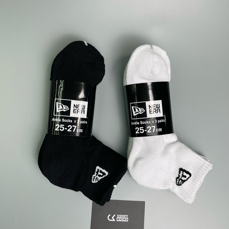 Tất New Era chính hãng, Tất thể thao đen trắng basic nam nữ unisex
