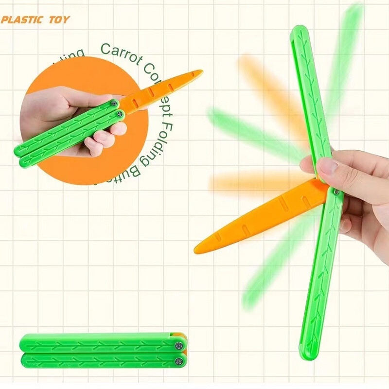 Dao cà rốt trọng lực 3D, Dao vô tri phong cách dễ thương, mượt mà, sắc nét, an toàn cho bé BABYGYM