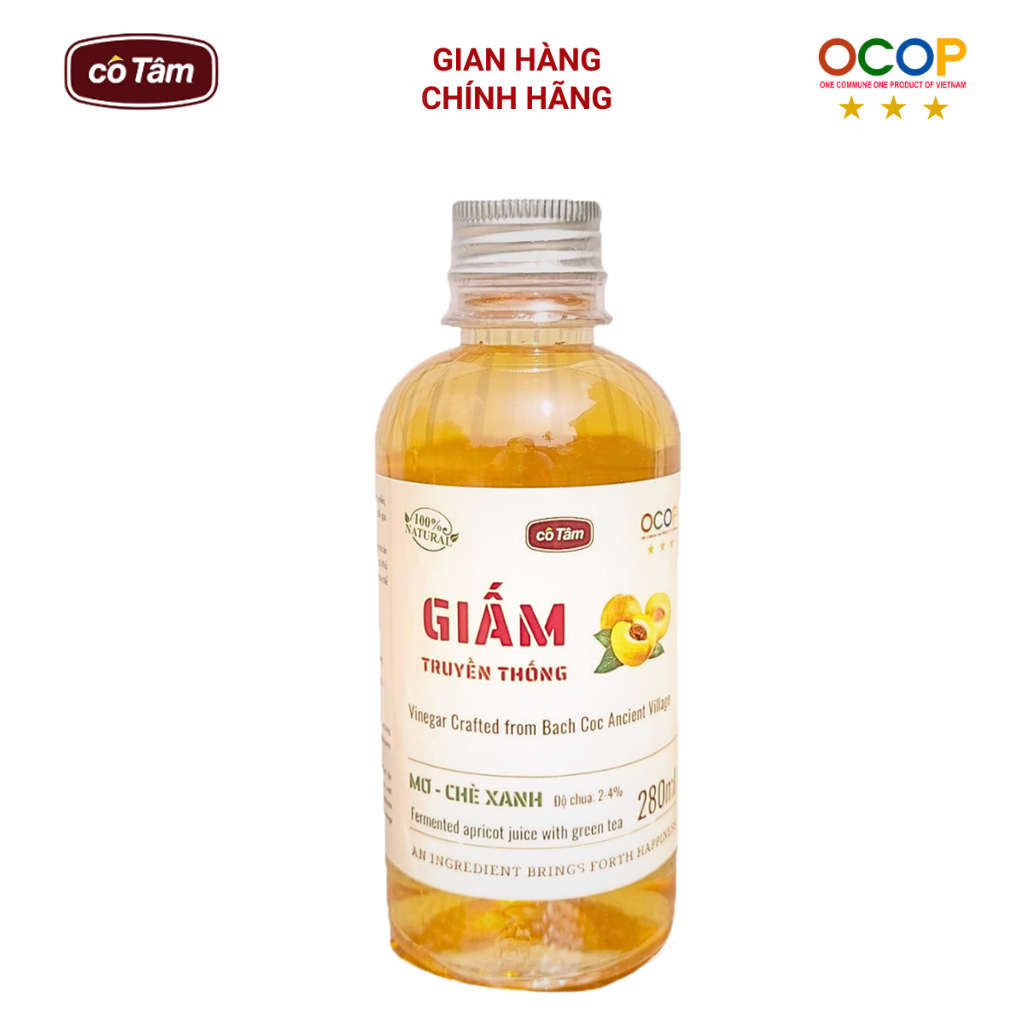 Giấm Cô Tâm detox cơ thể, hỗ trợ giảm cân 280ml lên men truyền thống từ làng cổ Bách Cốc