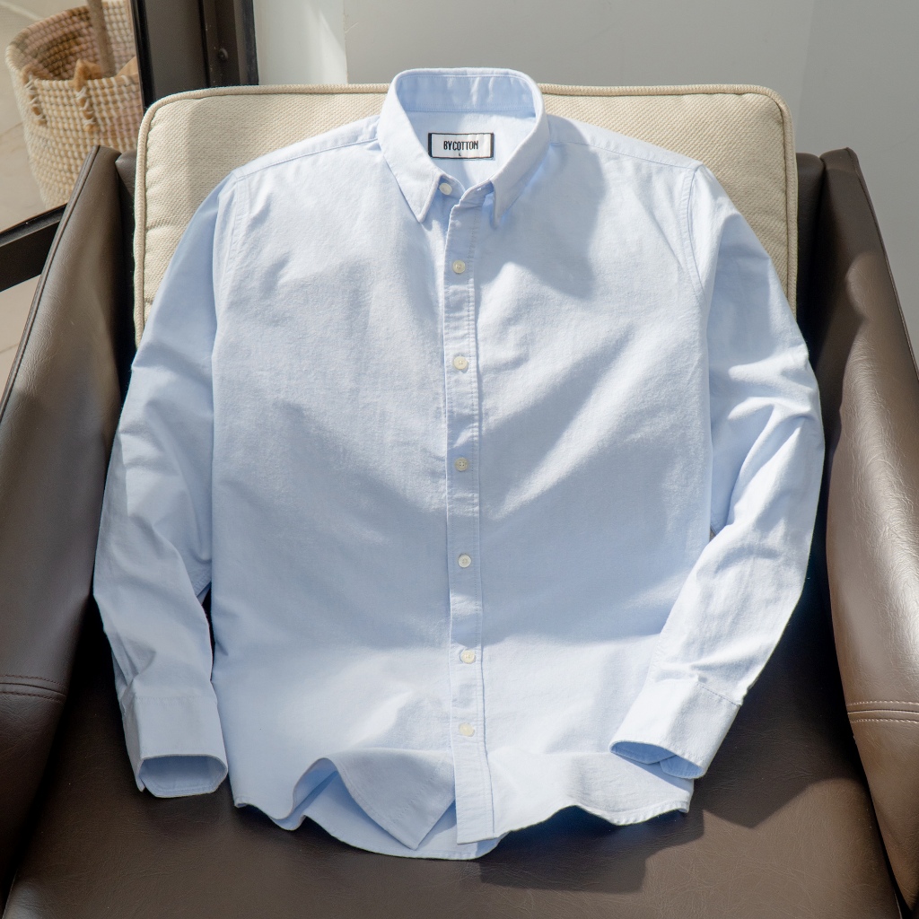 Áo Sơ Mi Nam Cao Cấp Oxford Lightblue Shirt BY COTTON NEW