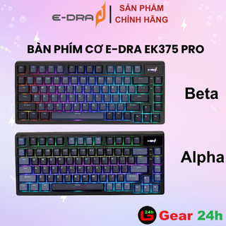 Bàn phím cơ không dây E-dra EK375 Pro - Pin: 4000mAh ,Hotswap (Kết nối USB / Bluetooth / 2.4Ghz)