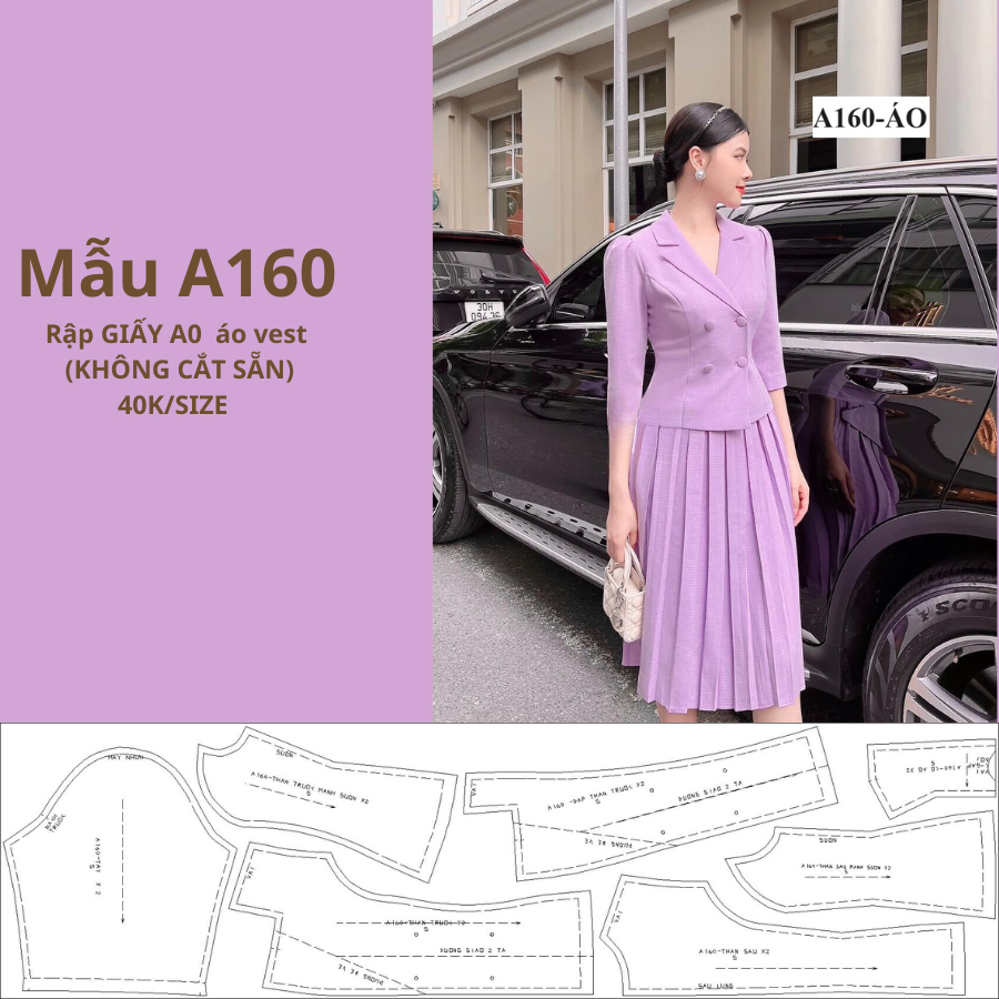 RẬP GIẤY A0 ÁO A160 (KHÔNG CẮT SẴN)