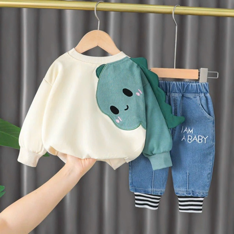 Sét jean da cá/ Sét thu đông cho bé