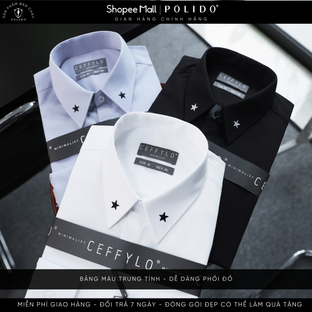 Sơ Mi Nam With Star Polido Chất Bamboo Thoáng Mát Mềm Mịn Form Slimfit Kiểu Dáng Thời Trang Basic Phong Cách Hiện Đại