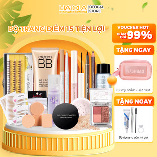Bộ trang điểm đầy đủ makeup 15 món tiện lợi từ a đến z đi chơi,cơ bản cho người mới, tặng kem chống nắng siêu hời Hatola