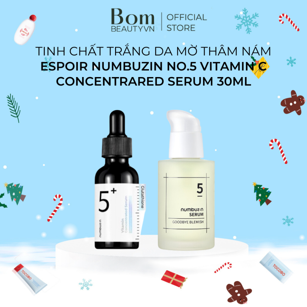 Tinh Chất Trắng Da Mờ Thâm Nám Numbuzin No.5 Vitamin C Concentrated Serum 30ml