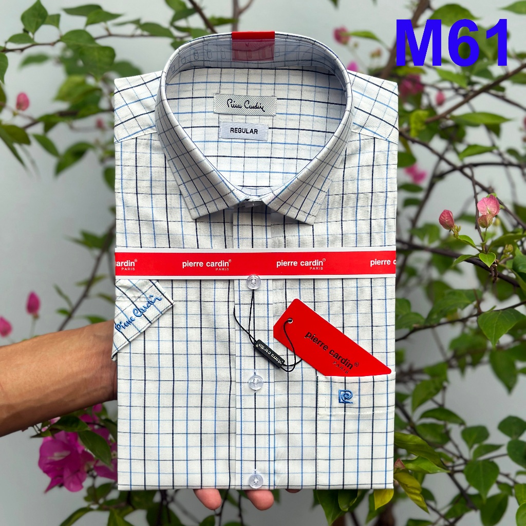 Áo Sơ Mi Nam, Sơ Mi Kẻ Xanh, Sơ Mi Nam Pierre Cardin Hàng Chính Hãng Xuất Dư Xịn Mẫu Hàn Quốc