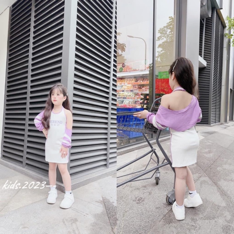 Sét váy body tăm lạnh size nhí đại