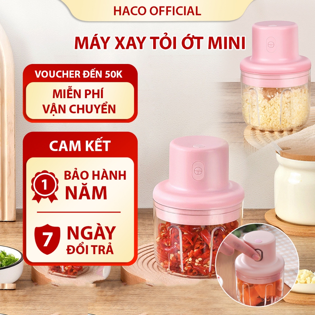 Máy xay tỏi ớt đa năng sạc điện 250ml - Bảo hành 12 tháng - Lỗi 1 đổi 1
