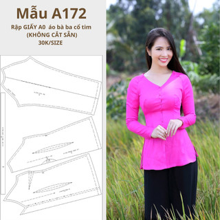 Rập giấy a0 áo bà ba a172