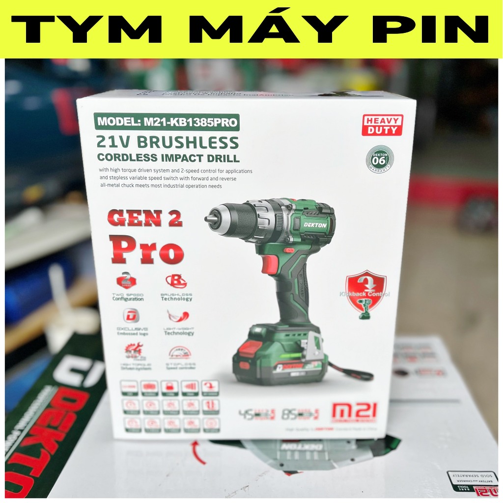 Thân máy khoan pin 3CN DEKTON M21-KB1385PRO – Tym Máy Pin