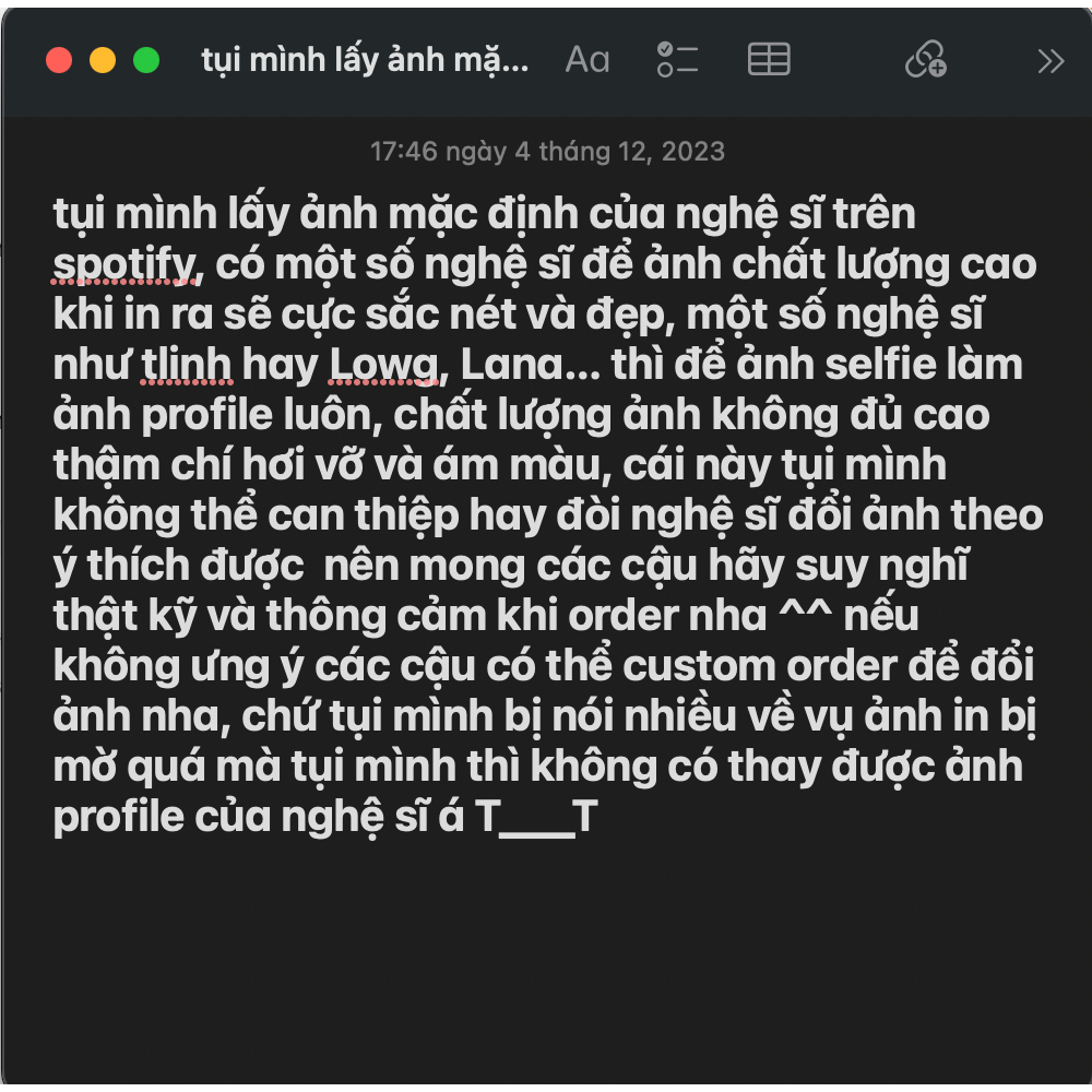Thẻ poscard spotify  in hình nghệ sĩ trang trí ốp điện thoại, decor 6x8,5 cm