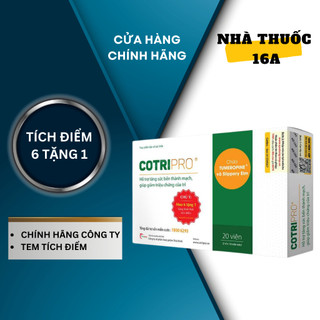 COTRIPRO - TÍCH ĐIỂM 6 TẶNG 1 - VIÊN UỐNG HỖ TRỢ NGƯỜI BỊ TRĨ TỪ DƯỢC LIỆU (HỘP 20 VIÊN)