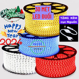 30M Combo Đèn LED dây đôi 2835, Dây led trang trí ngoài trời Siêu sáng =>>Tặng Nguồn LED