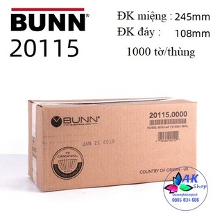SET 50 TỜ GIẤY LỌC CÀ PHÊ BUNN 24CM / 3500.011