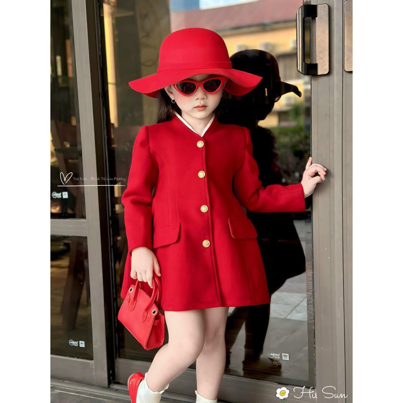 Váy dạ bé gái giả vest