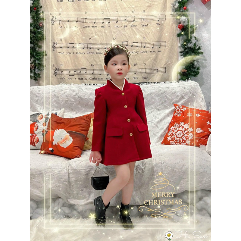 Váy dạ bé gái giả vest