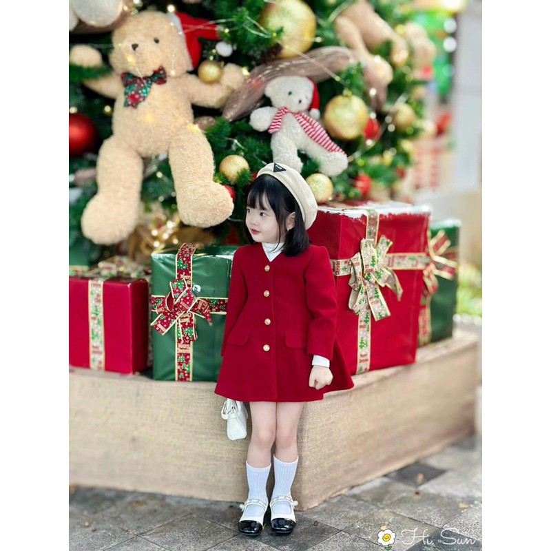 Váy dạ bé gái giả vest