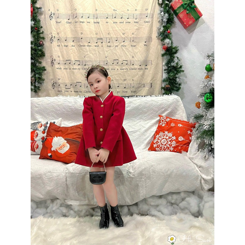 Váy dạ bé gái giả vest