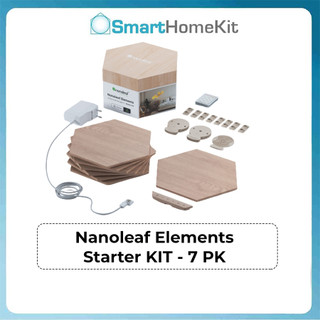 Nanoleaf Elements Birchwood | Đèn thông minh lục giác vân gỗ tối giản, tông Vàng Trắng