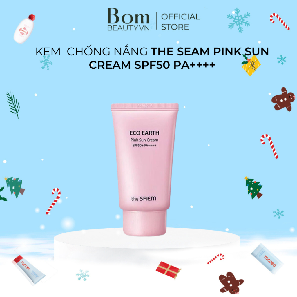 Kem chống nắng The Saem Pink Sun Cream SPF50 PA++++ - Bom Beauty VN phân phối chính hãng - BB16( 07/2025)