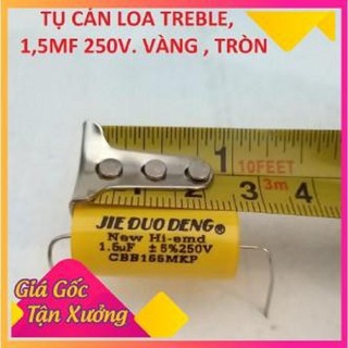 2 Tụ phân tần loa 1.5uf Tròn Vàng 250v