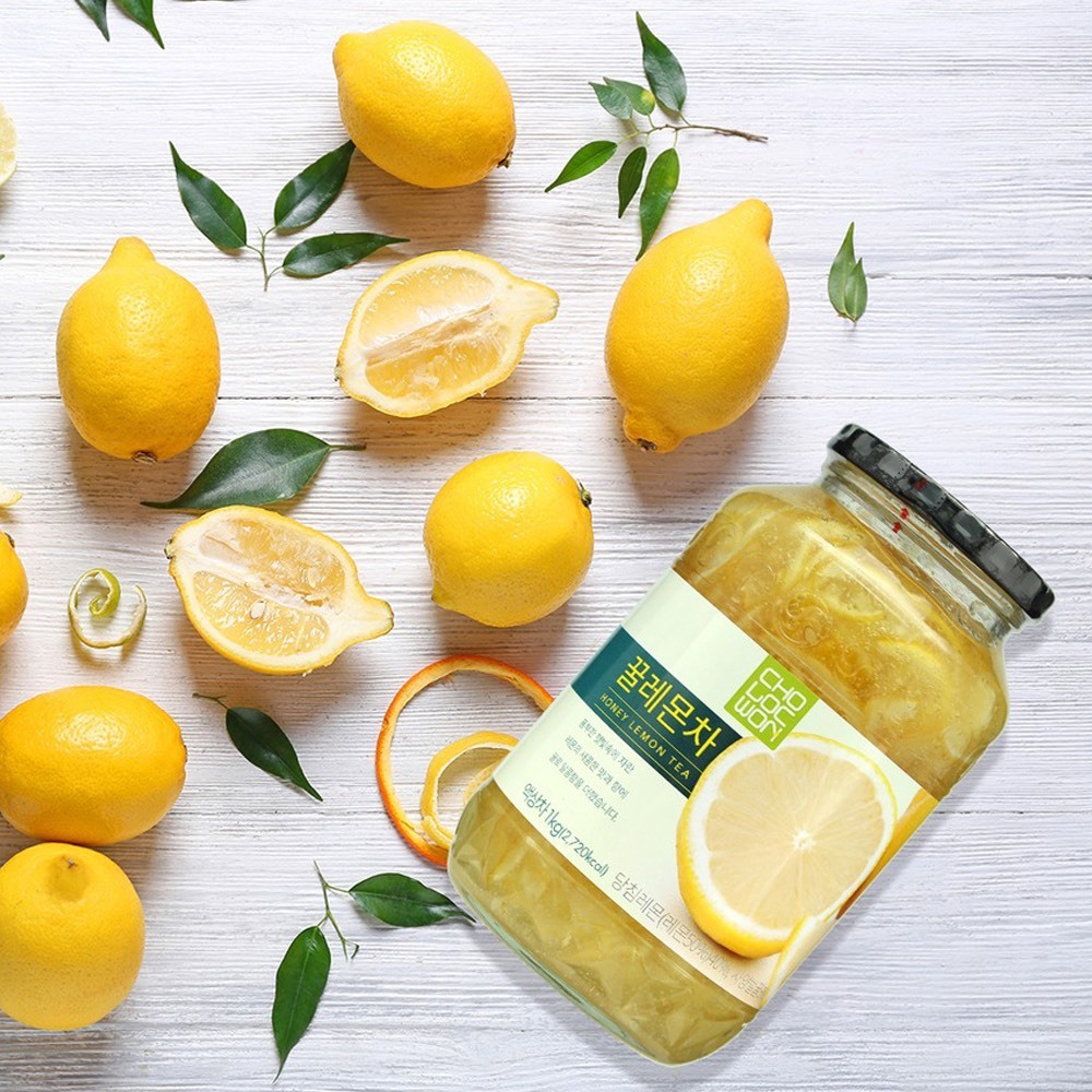 Mật ong chanh Hàn Quốc lọ 1KG- Giảm ho hiệu quả - Hàng nhập khẩu chính hãng