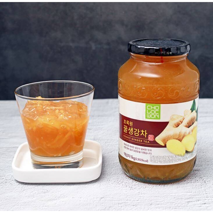 Mật ong gừng Hàn Quốc lọ 1kg-Giảm ho hiệu quả - Hàng nhập khẩu chính hãng